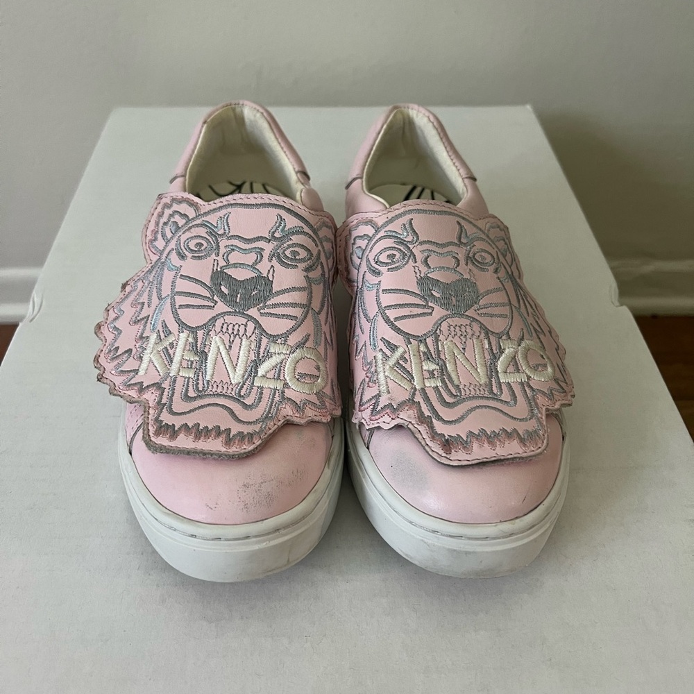 Kenzo tiger leather low top sneakers